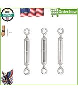 Stainless Steel 304 Turnbuckle Trio - Eye &amp; Eye Design for Precision Ten... - $455.10 MXN