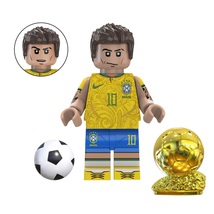 Neymar Brazilian Famous Football Player Minifigures Building Toys - £3.17 GBP
