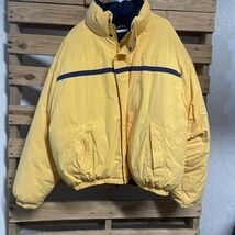 Vintage Nautica Reversable Puffer Jacket Sz XXL Navy Yellow Full Zip  Sk... - $24.74