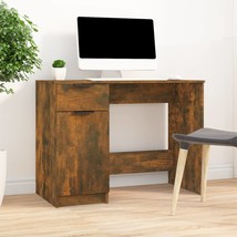 Desk Smoked Oak 100x50x75 cm Engineered Wood - £52.03 GBP
