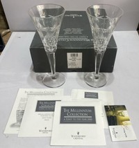 Waterford Crystal The Millennium Collection &quot;Peace&quot; Toasting Flute Pair With Box - £89.51 GBP