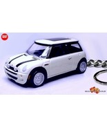  RARE KEYCHAIN WHITE BLACK BMW NEW MINI COOPER CUSTOM Ltd EDITION GREAT ... - £46.37 GBP