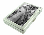 Tree Wonder Em1 100&#39;s Size Cigarette Case with Built in Lighter Metal Wa... - $21.73