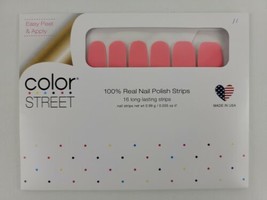 Color Street CARIBBEAN CORAL 100% Real Nail Polish Strips Blush Pink RET... - £26.64 GBP