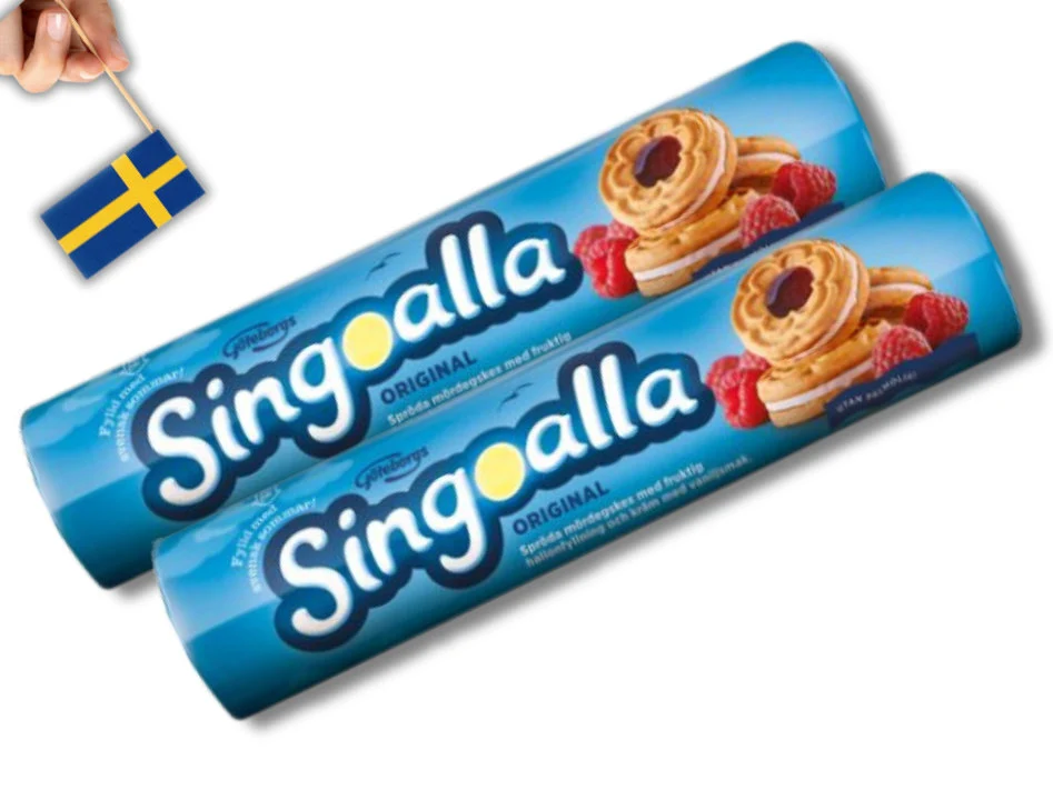 2 Göteborgskex Singoalla Original Raspberry Cookies 190g (6.70 Oz) Singo... - $15.90