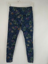 LuLaRoe Womans One Size Leggings Flowers With Leaves And Flowers - £8.35 GBP