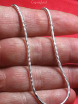9.10 Grams 925 Sterling Silver Snake Design Necklace Length 20&quot; Width 1mm - $49.00