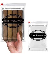 100 Slide Seal Lock Cigar Bags 6.5 x 10 Printed &quot;Fine Tobacco&quot; 4 mil - £67.90 GBP