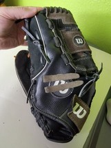 Wilson A350 Baseball Glove LHT Leather Black Tan Pro-Tech Padding MLB - £42.53 GBP