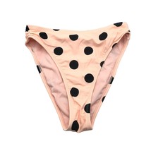 Xhilaration Bikini Bottom High Rise Brief Polka Dot Pink Black S - £3.97 GBP
