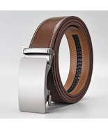 Mens Genuine Leather Ratchet Belts Adjustable Automatic Buckle Size 30-4... - €24,31 EUR