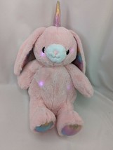 FAO Schwarz Pink Rabbit Plush Bunnycorn LED Lights Sounds 13 Inch Stuffe... - £38.12 GBP