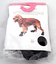 Fashion Pet Pet Boots Arctic Fleece Black Size XS Non-Skid Sole - £13.04 GBP
