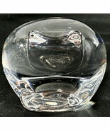 Orrefors Sweden Crystal Stylized Cat Figurine Paperweight Signed 2” Tall - $41.09 CAD