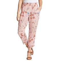 Jessica Simpson Cadie Pants Elastic Waistband Size: XL, Color: Pink Floral - £19.98 GBP