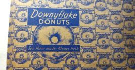 Downyflake Doughnuts Box Nantucket MA 1950&#39;s Vintage UNUSED Retro Artwork - £17.95 GBP