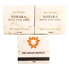 Del Webb&#39;s Sahara Hotel Casino Vegas Vintage Matchbooks Unstruck Lot Of 3 E77 - £10.21 GBP
