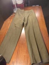 USMC US MARINE CORP ALPHA PANTS TOUSERS WOOL GREEN 2234 SERGE 29.5X29.5 ... - $30.09
