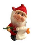 VTG Elf Christmas Ornament With Santa&#39;s List Made In Hong Kong - $13.09
