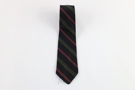 Vintage 30s 40s Rockabilly Striped Silk 4 Fold Neck Tie Dress Tie Wedding USA - £23.32 GBP