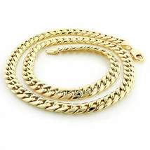 Solid 14k Yellow Gold 6.6mm Heavy Miami Cuban Link Chain Necklace, 22&quot; - £7,395.93 GBP