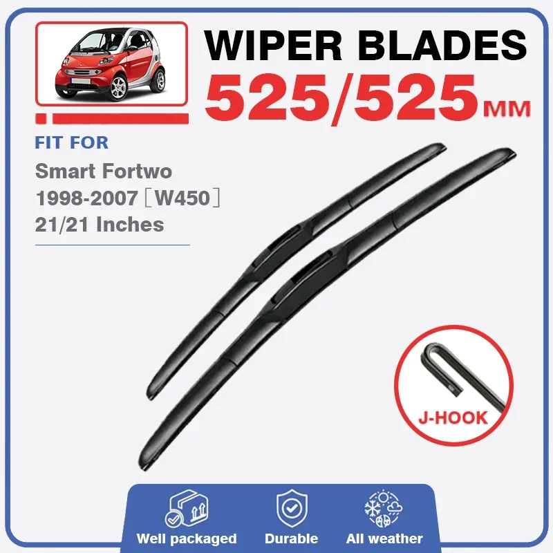 Front Wiper Blades For Smart Fortwo 450 W450 1998 - 2007 Windshield Window - £14.20 GBP+