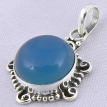 925 Sterling Silver Chalcedony Gemstone Handmade Pendant Necklace Women PSV-1818 - £26.52 GBP+