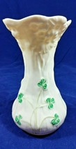 Vintage 1980&#39;s Irish Belleek Porcelain Shamrock 5 3/4&quot; Daisy Spill Vase - £31.63 GBP