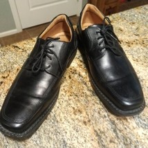 ECCO Light Shock Point Mens Black Leather Lace Up Size 44 Dress Shoes US 11 - $44.55