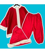 Santa Costume Vintage Claus Christmas Suit Outfit Adult One Size Red Hol... - £41.87 GBP