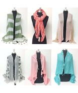 Us Seller - Wholesale Scarf Lot 12 Pcs Fashion Chiffon Scarves Soft Wrap... - £47.00 GBP