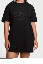 Victoria’s Secret Lightweight Cotton Sleepshirt Sleep dress M / L Black ... - $27.23