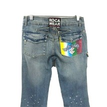 Rocaware Junior&#39;s Denim Jeans Blue Red Green Yellow Distressed Sizes 7 - 9 - £23.59 GBP