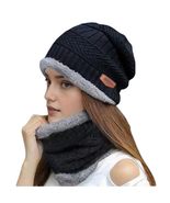 2piece women&#39;s solid color winter hat and scarf set, a soft, comfortable... - $454.96 MXN