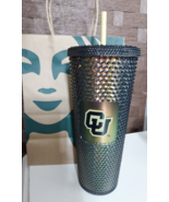 Starbucks CU Boulder College Studded Black/Gold Cold Tumbler brand new w... - £35.39 GBP