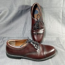 Mens Dockers Leather Oxford Cap-Toe Lace Up Sz 13M Brown Black - New / Worn Once - £27.93 GBP