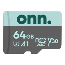 onn. 64GB microSDXC Class 10 U3 Memory Card – High Speed Storage - $13.86