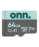 onn. 64GB microSDXC Class 10 U3 Memory Card – High Speed Storage - $13.86