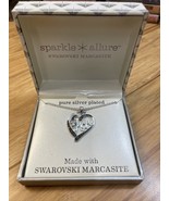 NEW Sparkle Allure Swarovski Marcasite Mom Silver Plated Pendant Necklac... - $362.50 MXN