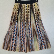 Studio West Apparel Multicolored Pleated Midi Skirt Womens Size M Flowing  - $13.36