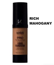 Kiss New York Professional Pro Touch Liquid Foundation 1.01oz KPLF418 RICH MAHOG - £6.47 GBP