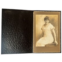 Antique Photograph Victorian Era Owatonna Minnesota Elegant Woman Formal Dress - £9.23 GBP