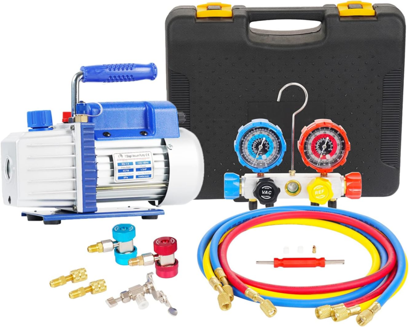 4-Way Manifold Gauge Set for R410A, R22, R134A, R404A HVAC A/C Refrigera... - $191.77