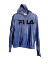 FILA Velour Quarter Zip Sweatshirt Hoodie Purple Logo Jacket Pullover Womens Sm - £12.46 GBP