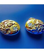 EARTH MINED DIAMOND Antique Cushion Deco Cuff links Solid 10K GOLD ART N... - $1,610.25