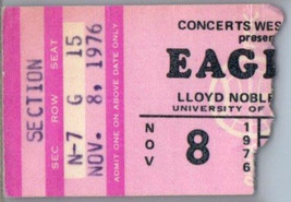 The Eagles Concert Ticket Stub November 8 1978 Oklahoma City - $34.64