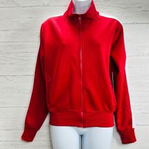 New Theo &amp; Spence Women’s Size Small Zip Front Red/White Side Stripe Top - €30,85 EUR
