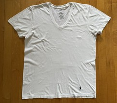Polo Ralph Lauren Men&#39;s Medium Cotton V Neck T-Shirt Classic Fit - £6.94 GBP