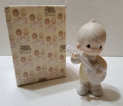 Precious Moments 1984 Happiness Is The Lord 12378 Butcher Boy Banjo Player - $23.04