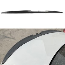3 Pcs Carbon Fiber PVC Car Rear Wing Lip Spoiler Tail Trunk Roof Trim Universal - £39.31 GBP